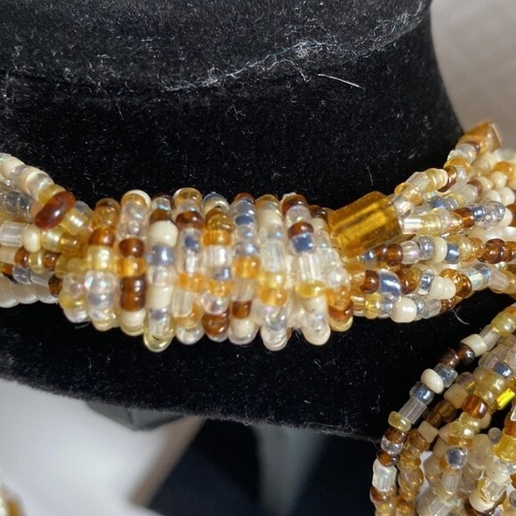 Amazing 20 strand beaded necklace, scarf, collar.  Choose your own adventure - Picture 4 of 7